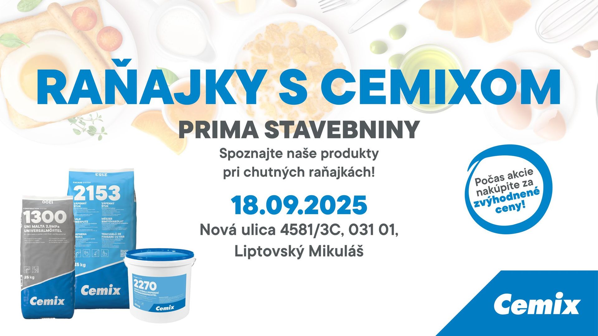 Raňajky s Cemixom - Liptovský Mikuláš