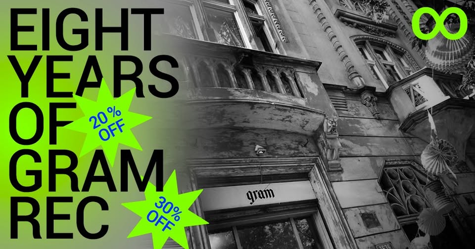 Gram Records 8th Anniversary, 20% - 30% discount, djs on rotation