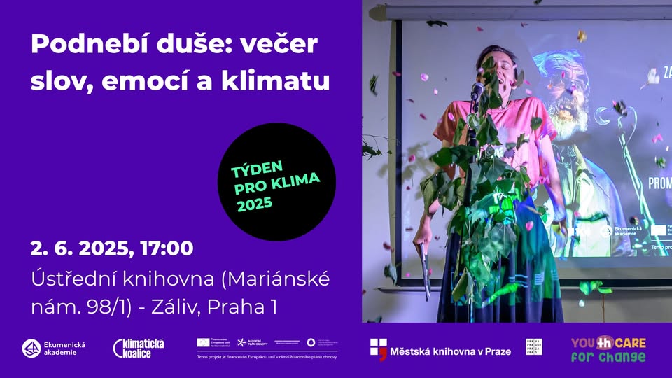 Podnebí duše: večer slov, emocí a klimatu