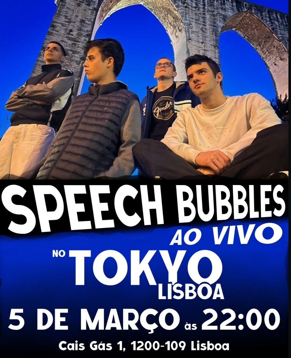 Speech Bubbles ao vivo no TOKYO Lisboa a 5 de março
