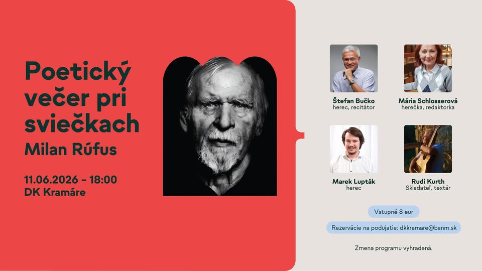 Poetický večer pri sviečkach: Milan Rúfus