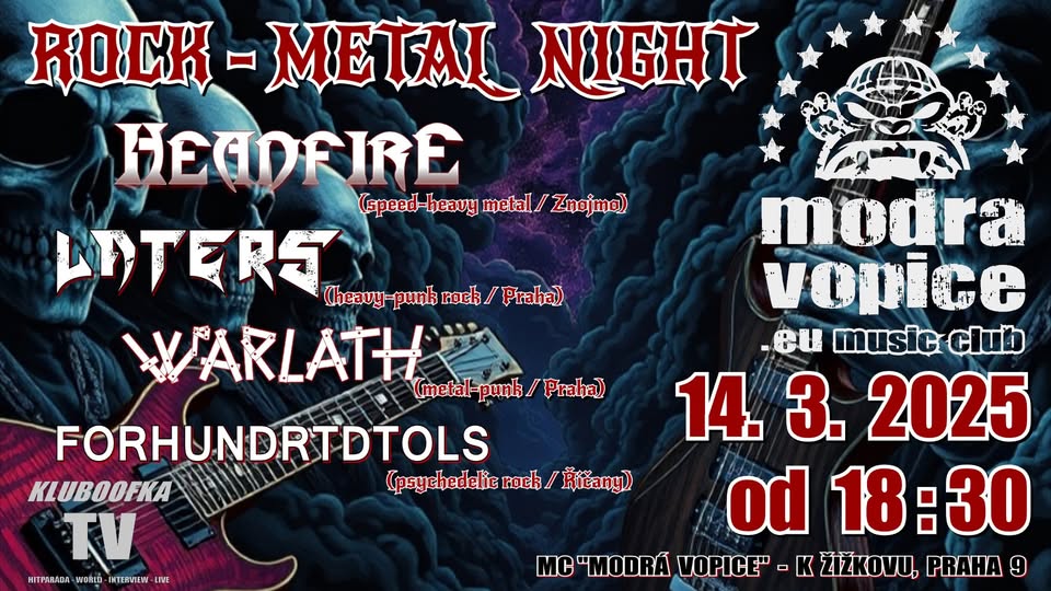 ROCK-METAL NIGHT v Modré Vopici