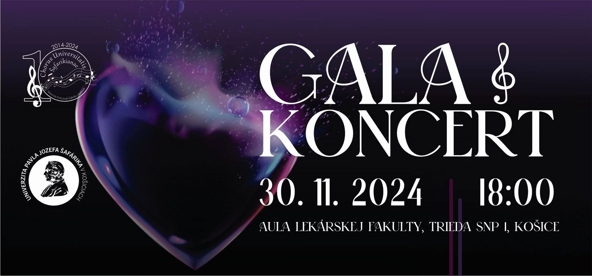 Slavnostní Galakoncert | 10. výročí vzniku Chorus Universitatis Šafarikianae | Košice