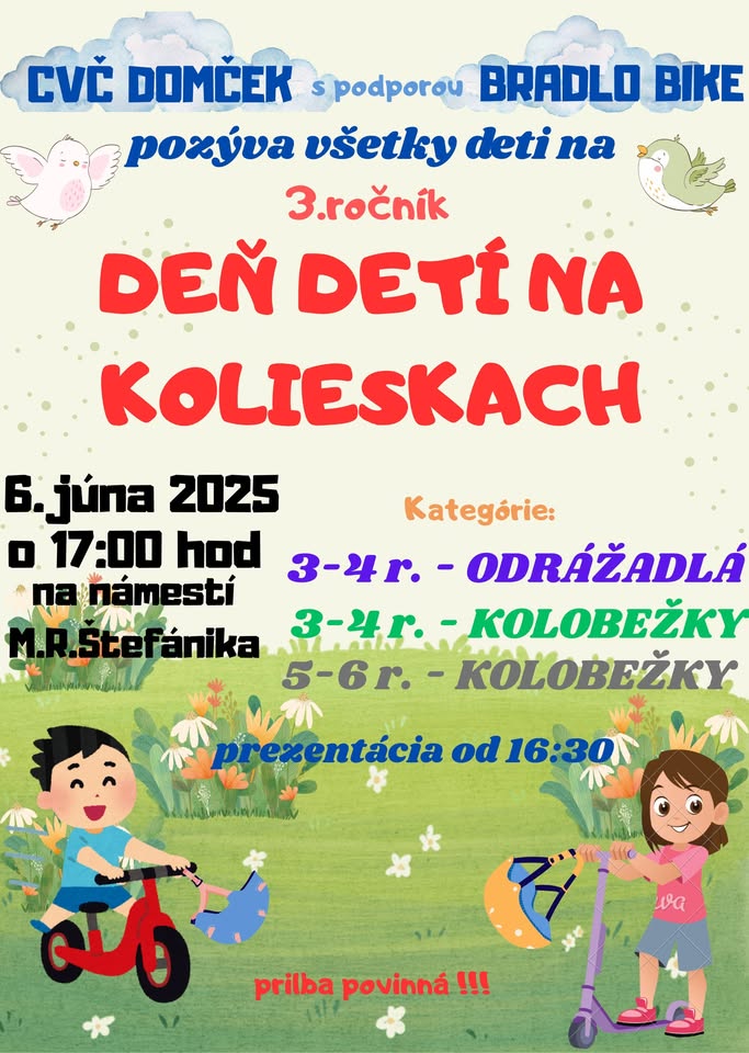 Deň detí na kolieskach v Brezovej 2025