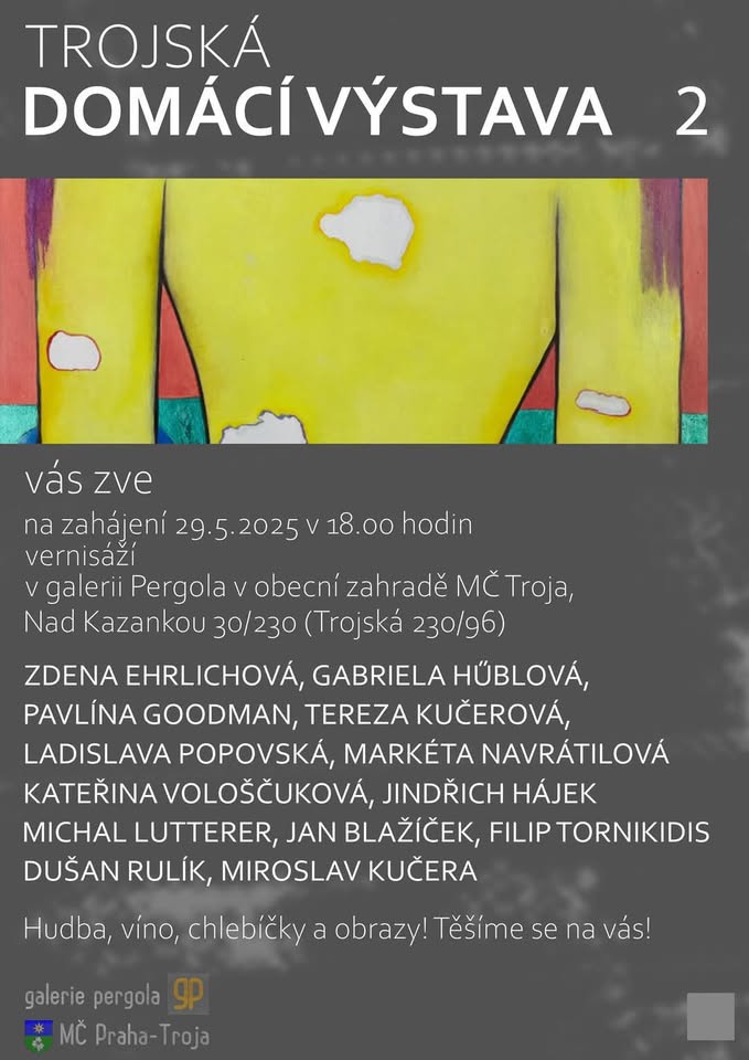 Zahradní večírek s obrazy v galerii Pergola