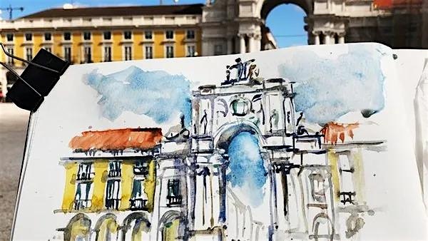 URBAN SKETCHING at Praça Comercio