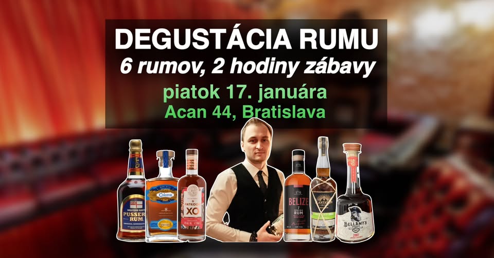 Riadená degustácia rumov v Bratislave - Karibik, Stredná a Južná Amerika