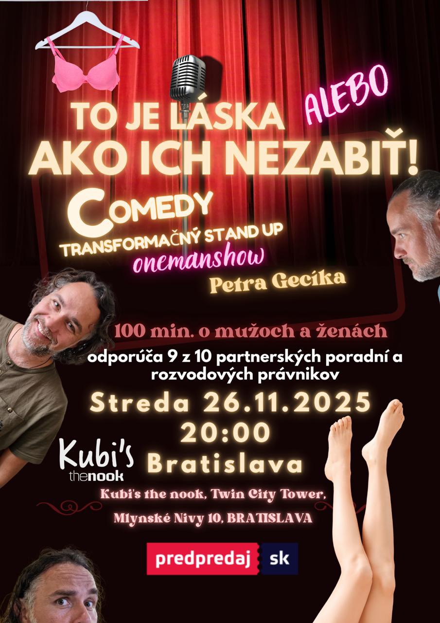 Komediálna Onemanshow o všetkom vo vzťahoch