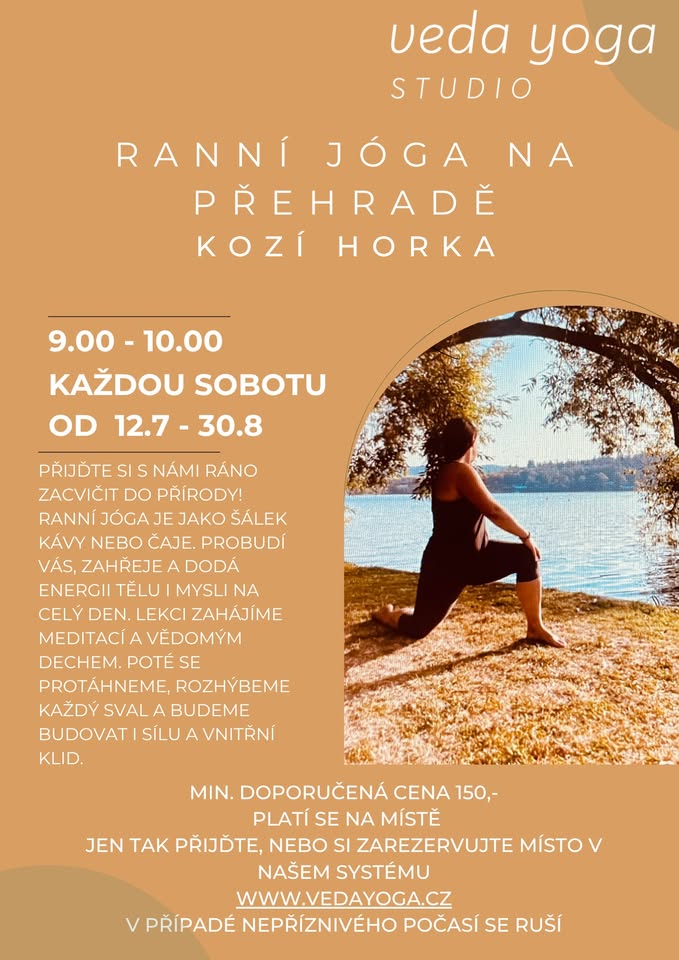 Ranní jóga na Kozí Horce na přehradě