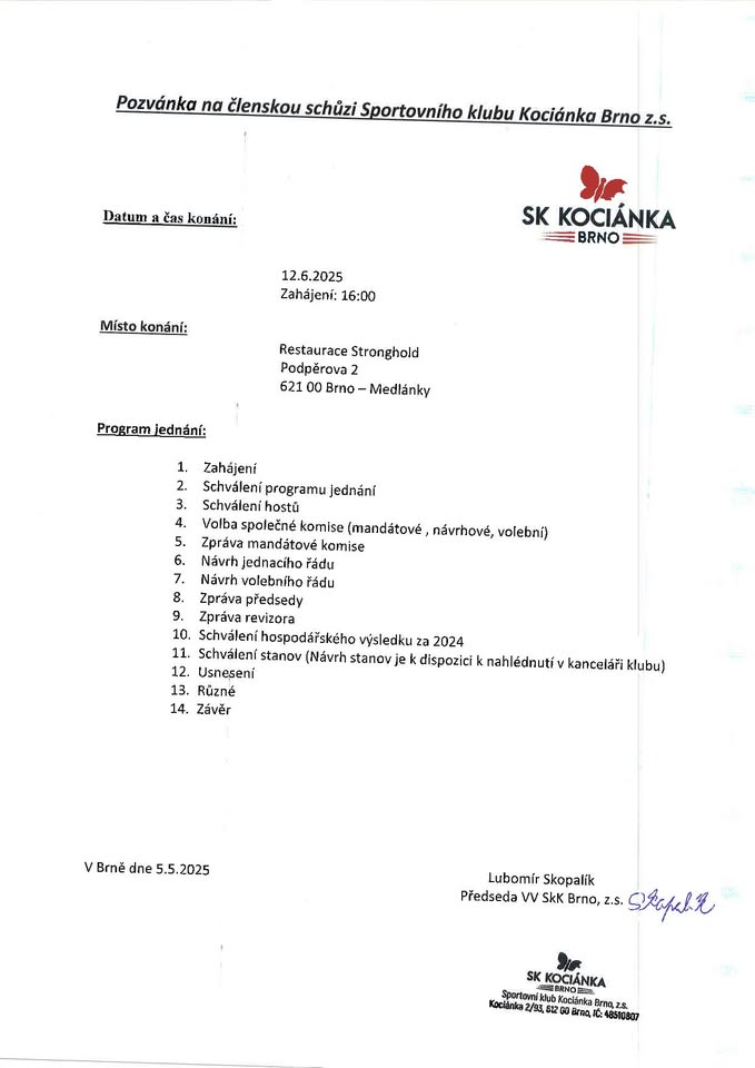 členská schůze
