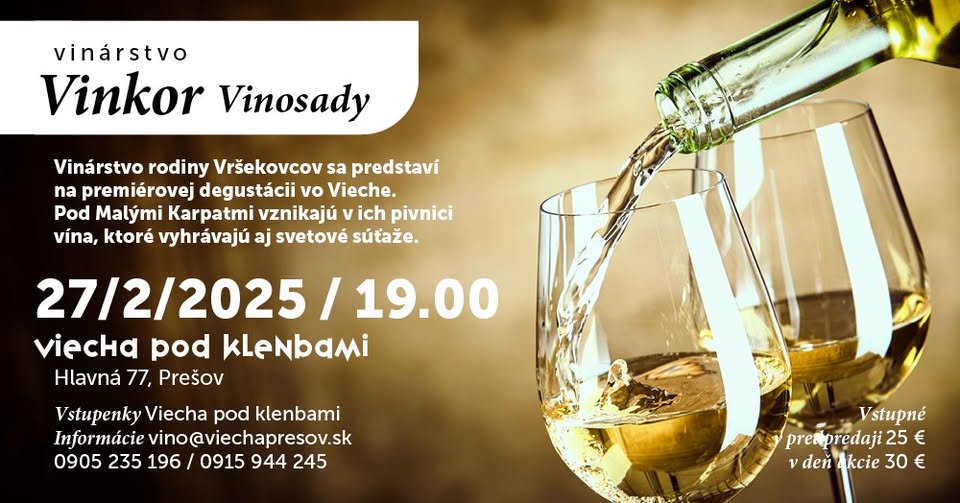 Degustácia vinárstva Vinkor