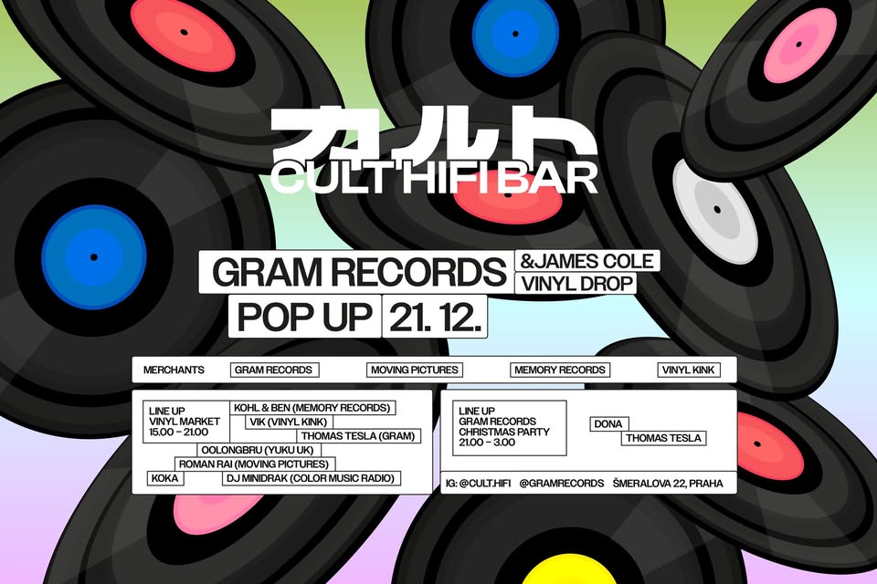 Gram Records x Cult Hifi: Pop up Vinyl Market + James Cole vinyl drop + party