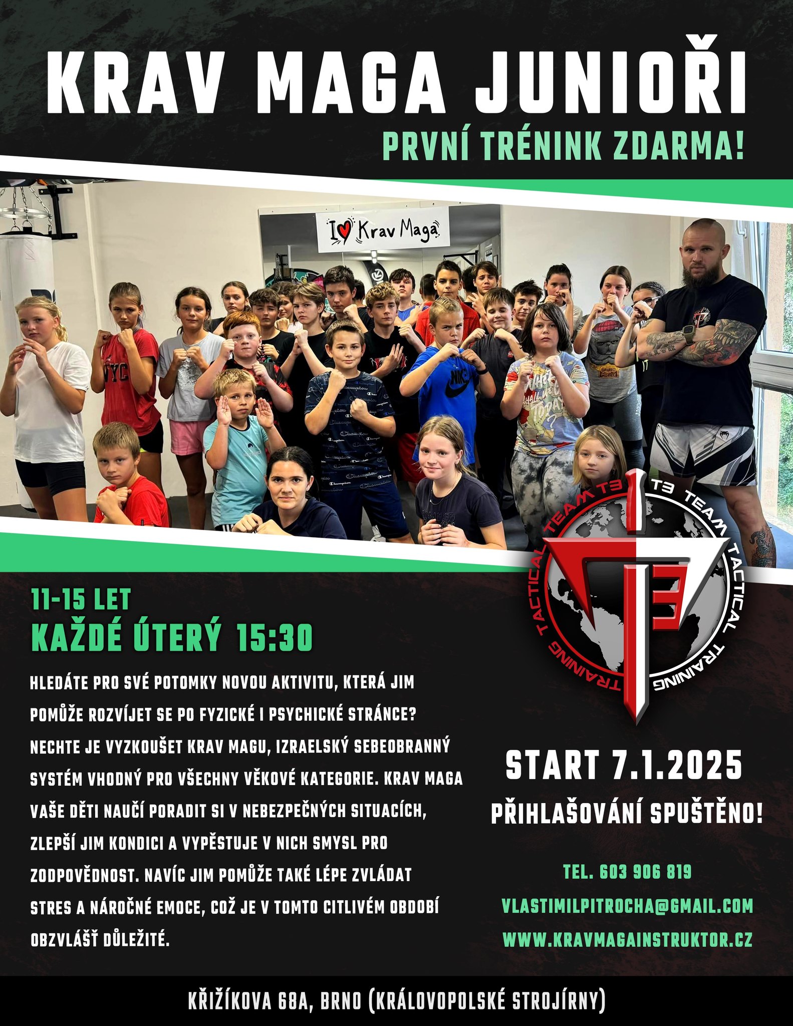 Sebeobrana Krav Maga pro Juniory 11-15let