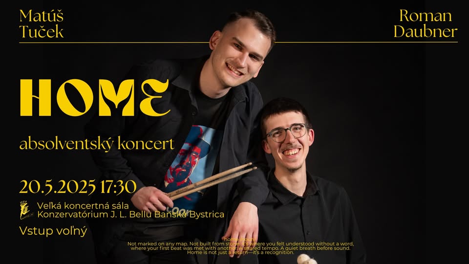 HOME // Absolventský koncert Romana Daubnera a Matúša Tučeka 🥁