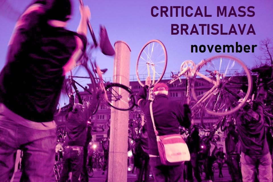 Novembrová cyklojazda Critical Mass Bratislava