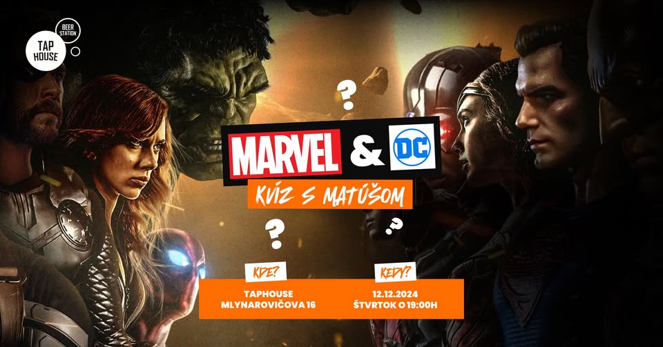 🦸‍♂️ Marvel & DC kvíz v TapHouse