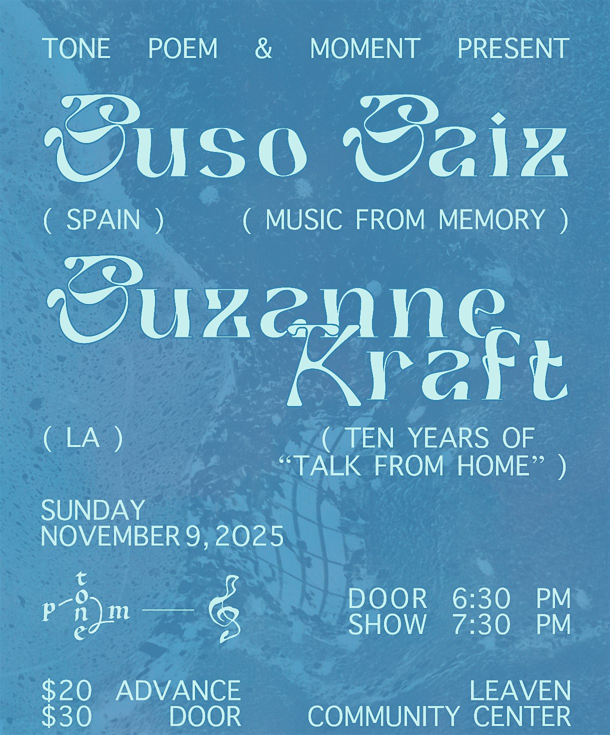 tone poem and Moment Present - Suso Saiz and Suzanne Kraft