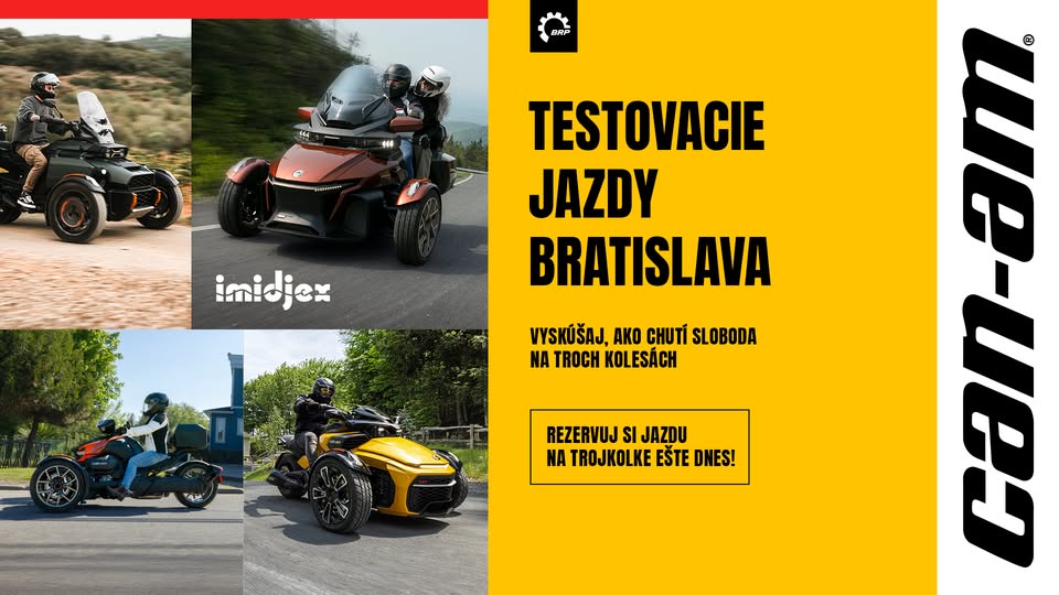 Príď si vyskúšať trojkolky Can-Am naživo
