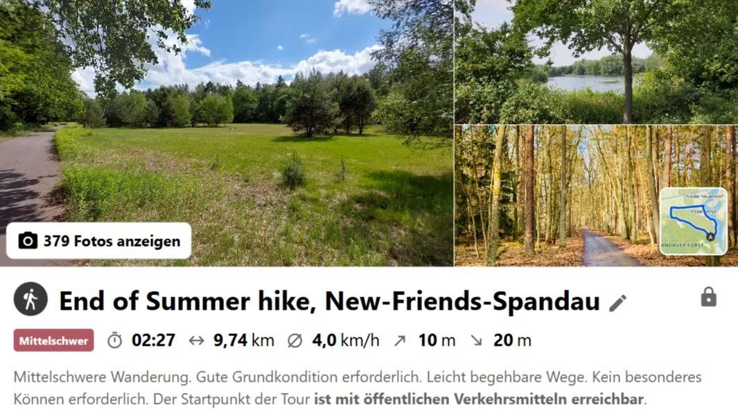 End of Summer hike NewFriends-Spandau