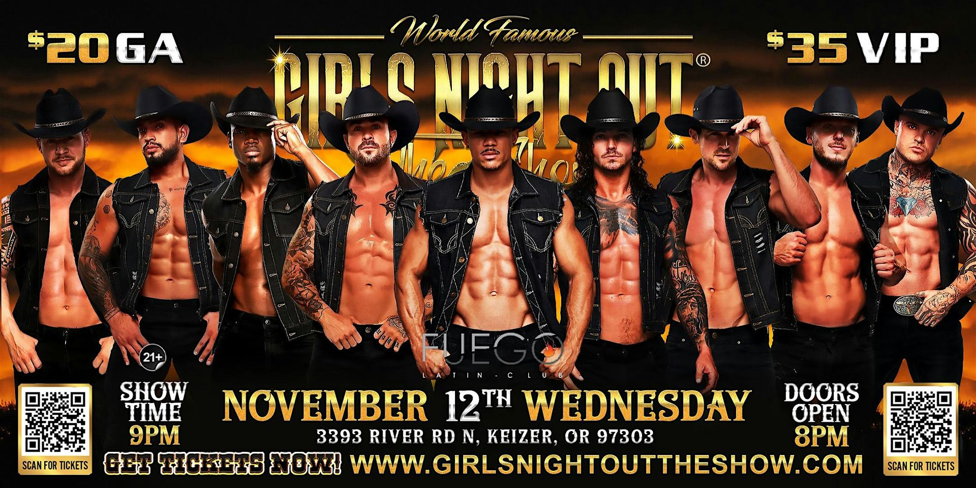 Girls Night Out the Show® at Fuego Latin (Keizer, OR)