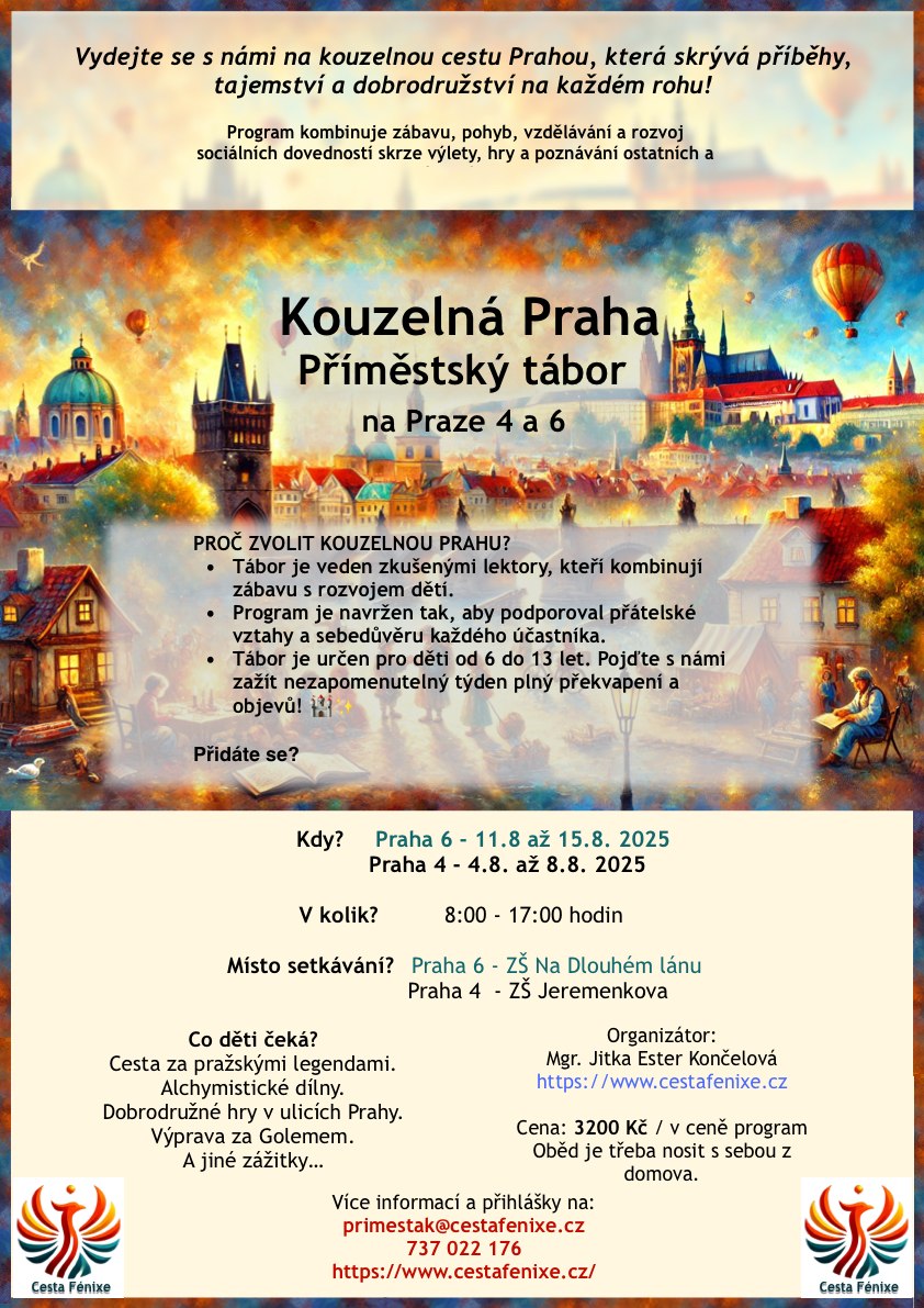 Příměstský tábor Kouzelná Praha na Praze 6