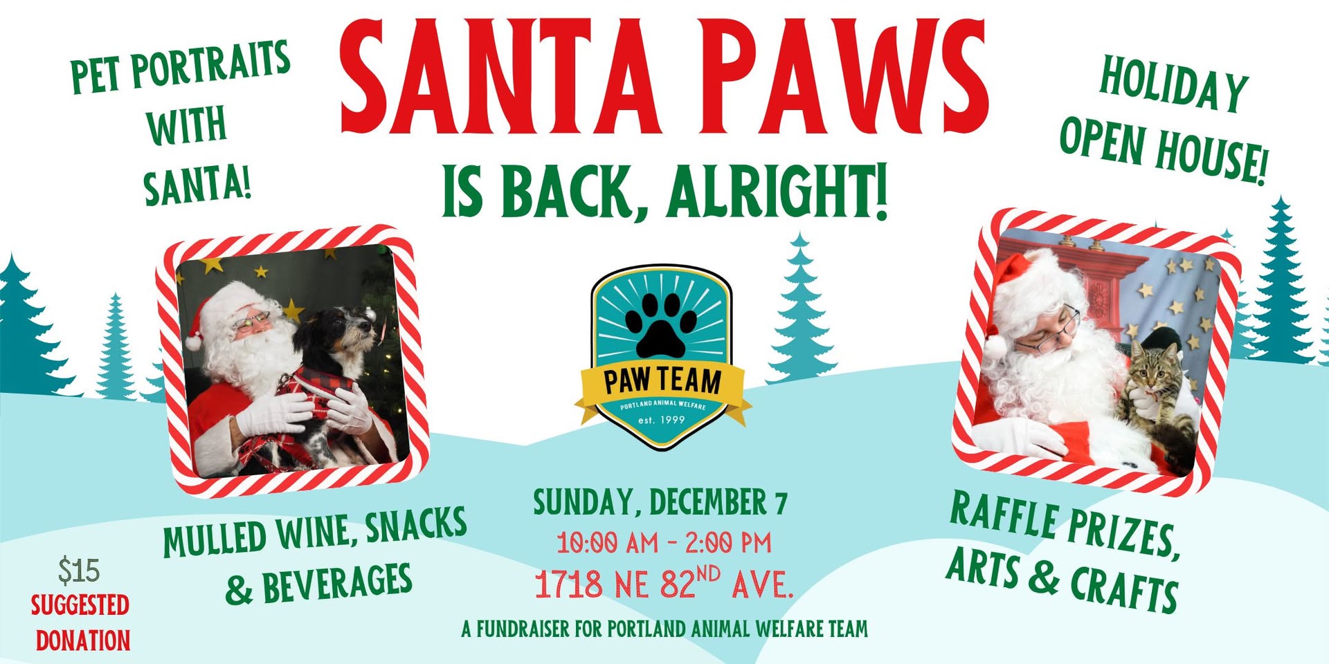 Santa Paws Pet Portaits with Santa