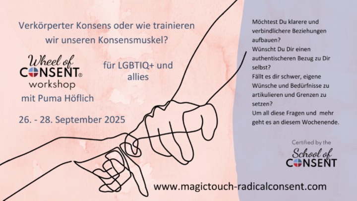 Wheel of consent Workshop für LGBTIQ+ und allies