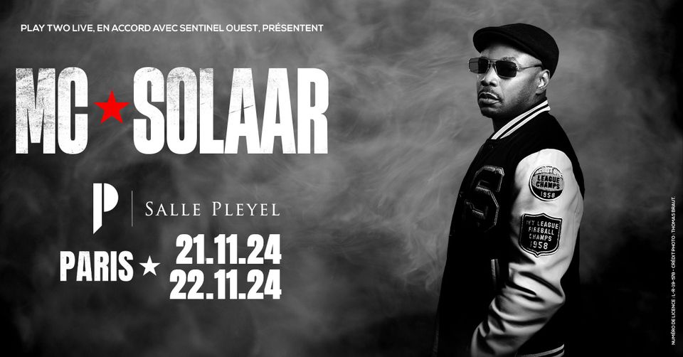 MC ⭐ SOLAAR - 21 NOVEMBRE 2024 - SALLE PLEYEL