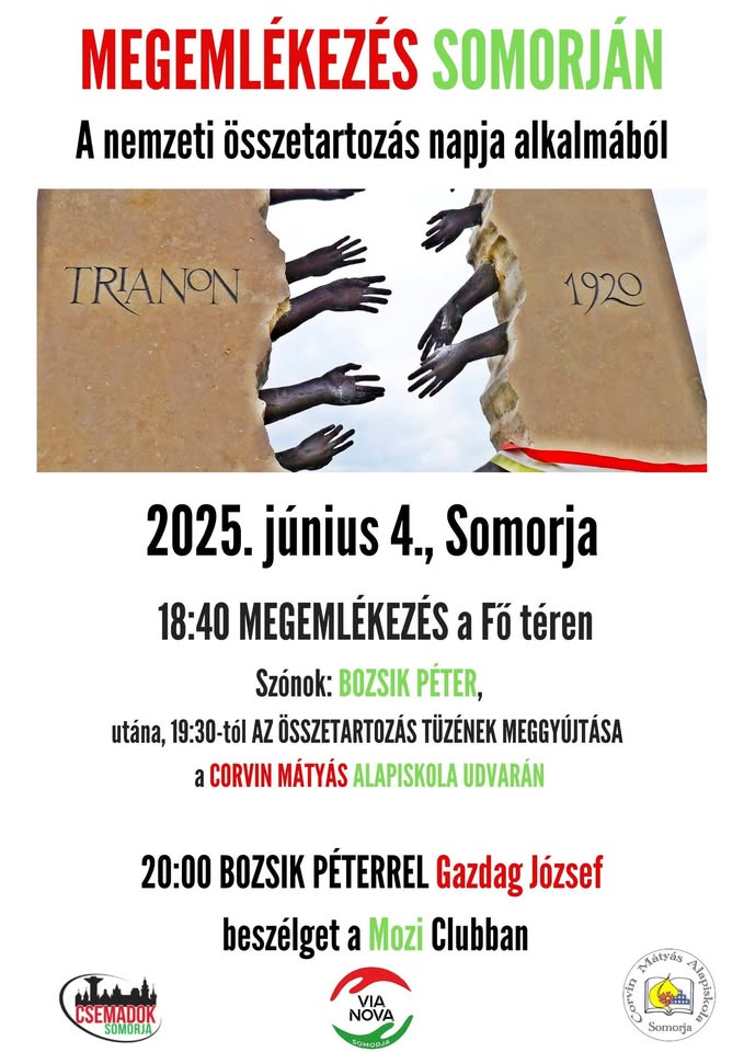 Nemzeti Összetartozás Napja Somorján, szónok: Bozsik Péter