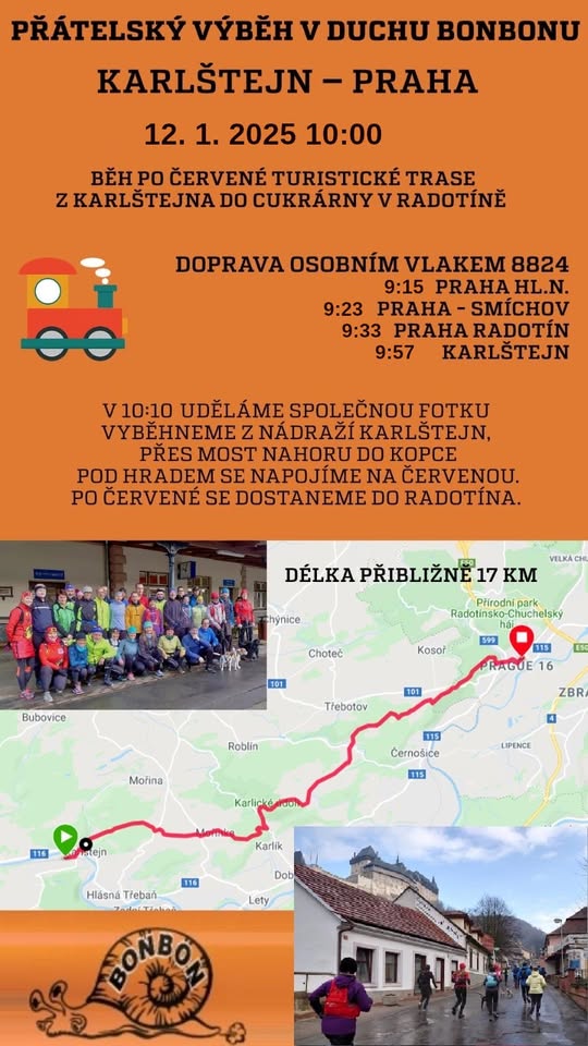 Z Karlštejna po červené