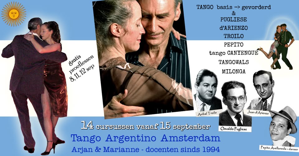 14 nieuwe cursussen bij Tango Argentino Amsterdam