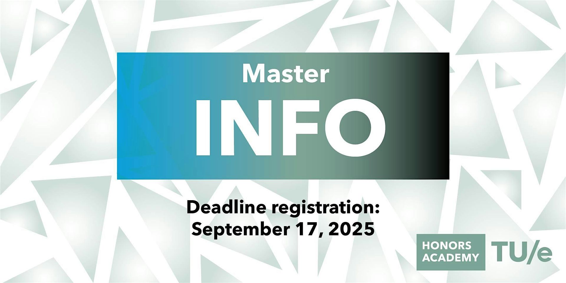 Honors Master info event - SOLD OUT