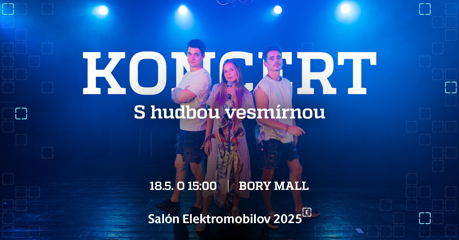 🎶 Koncert S hudbou vesmírnou – Salón Elektromobilov 2025 Bory Mall
