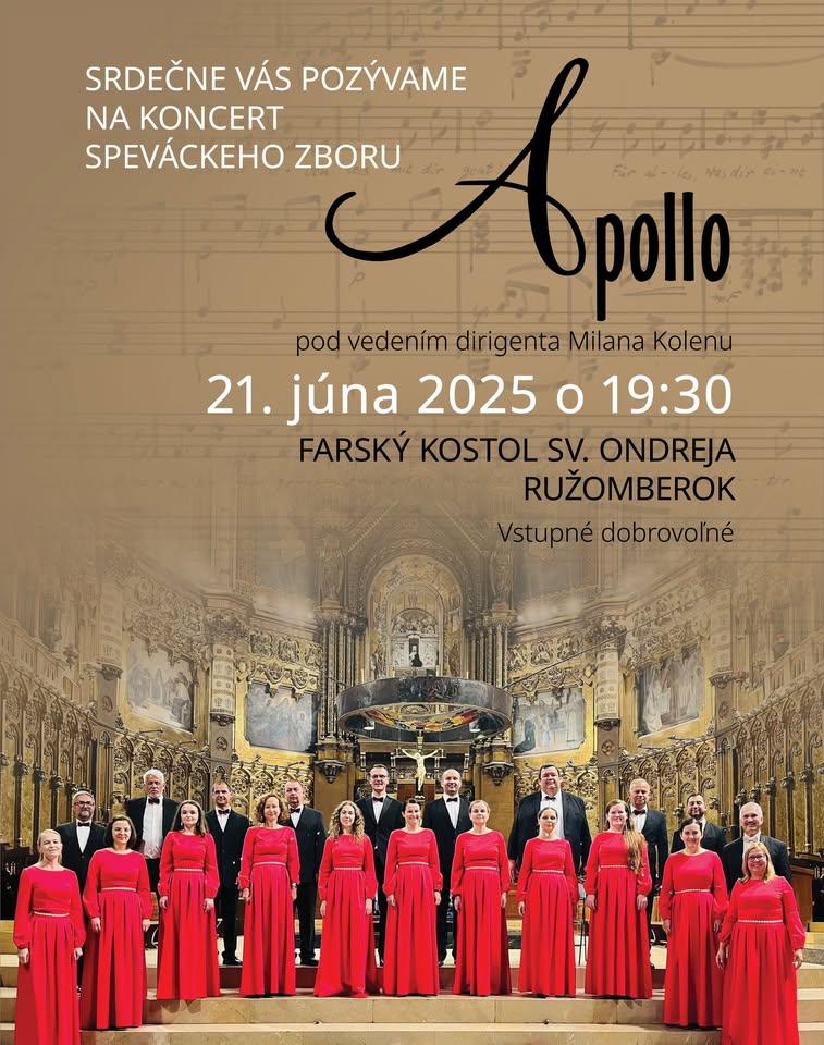Koncert speváckeho zboru Apollo v Ružomberku