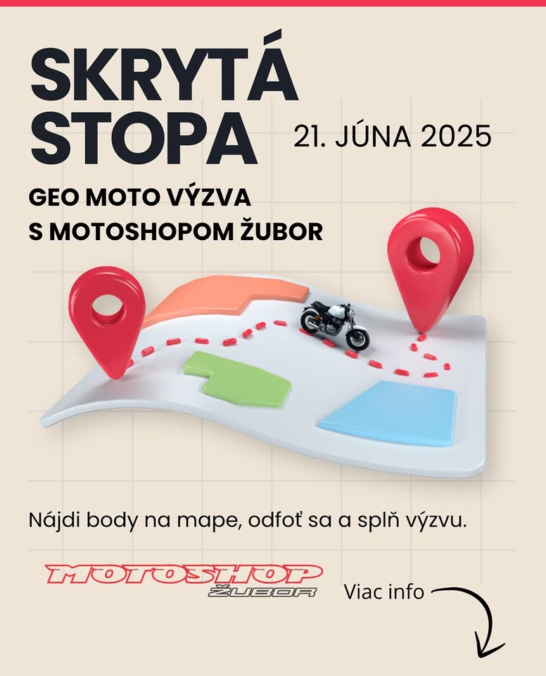 Skrytá stopa - GEO MOTO VÝZVA S MOTOSHOPOM ŽUBOR
