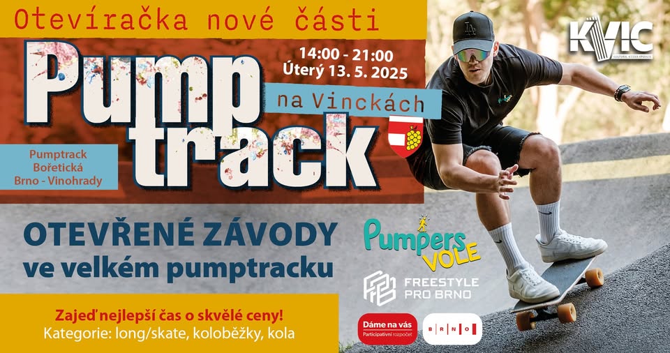 Otevíračka nové časti Pumptracku na Vinckách: Závody & Exhibice & Best Trick Contest
