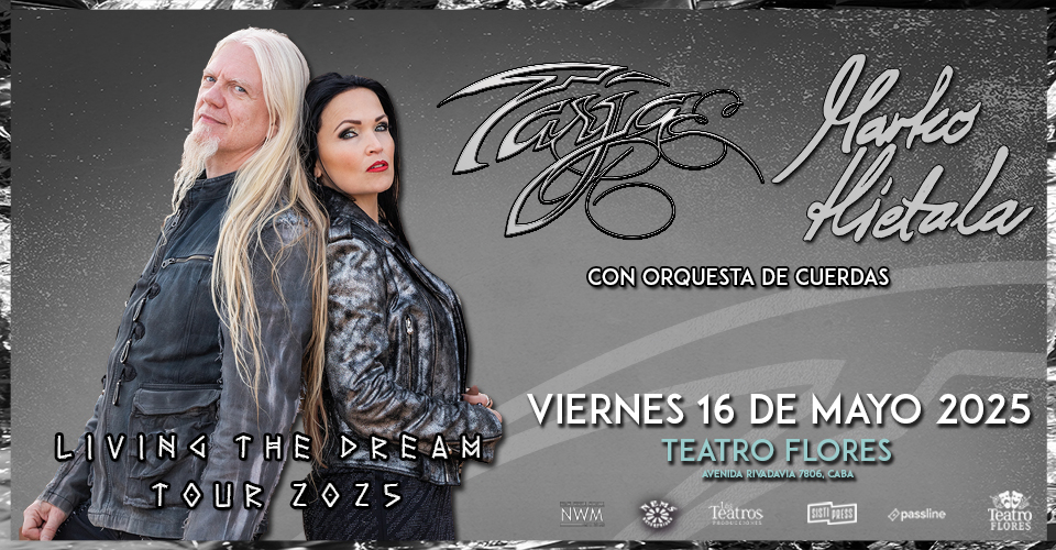 TARJA Y MARKO CON ORQUESTA DE CUERDAS! Viernes 16 de mayo 2025 Teatro Flores