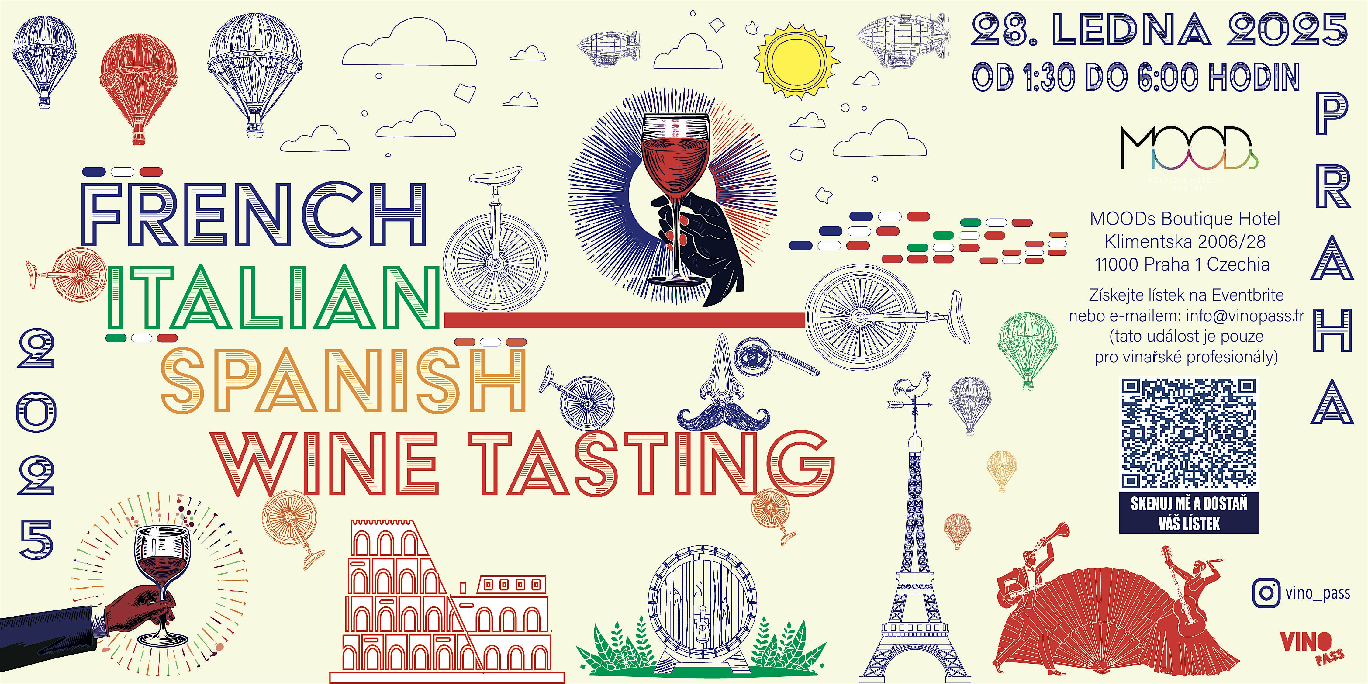French, Italian and Spanish Wine Tasting 2025 - PRAHA