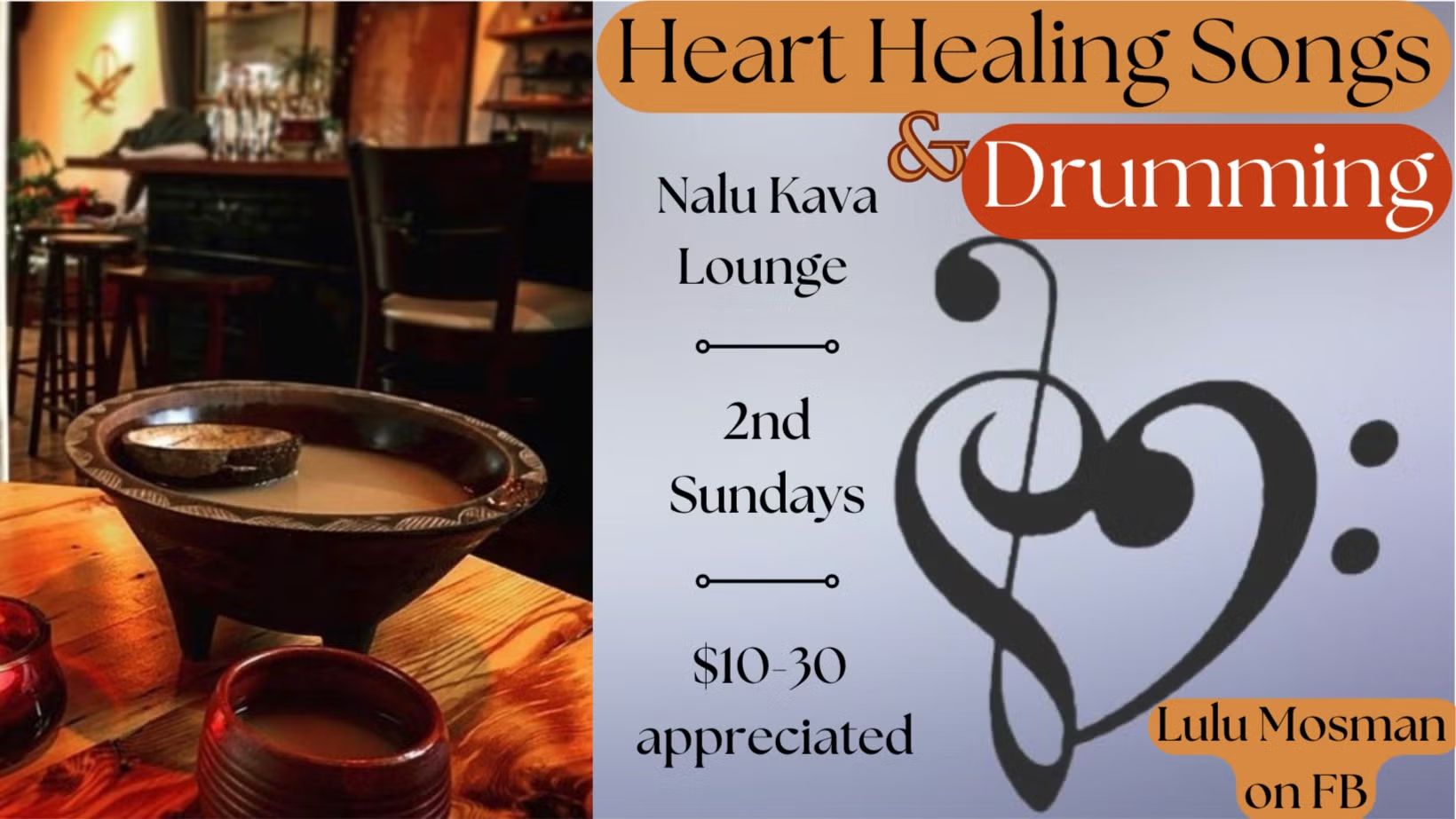 Heart Healing Song Circle w/ supportive drumming, with Lulu