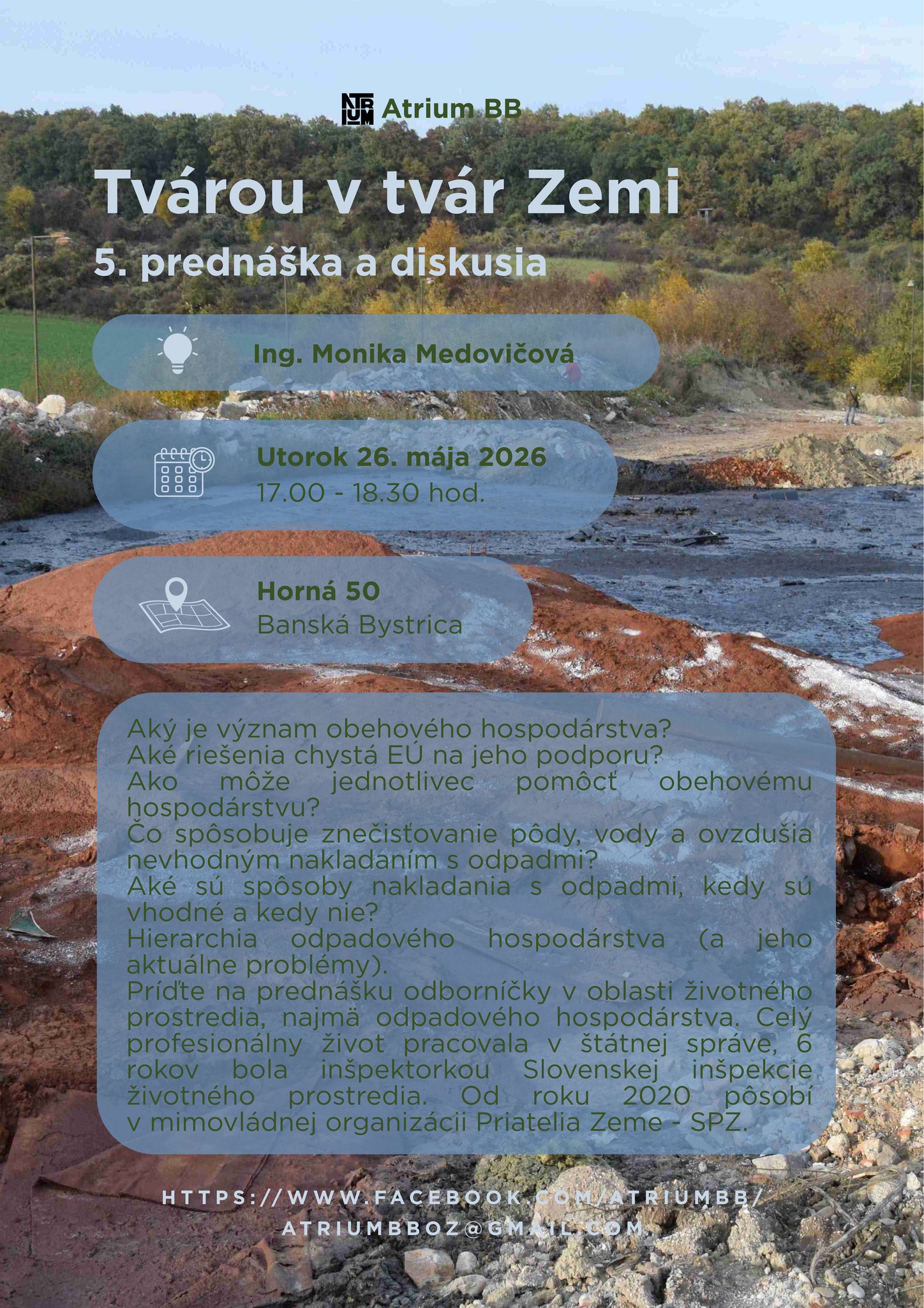Kam dopadá odpad? 5. prednáška a diskusia z cyklu Tvárou v tvár Zemi