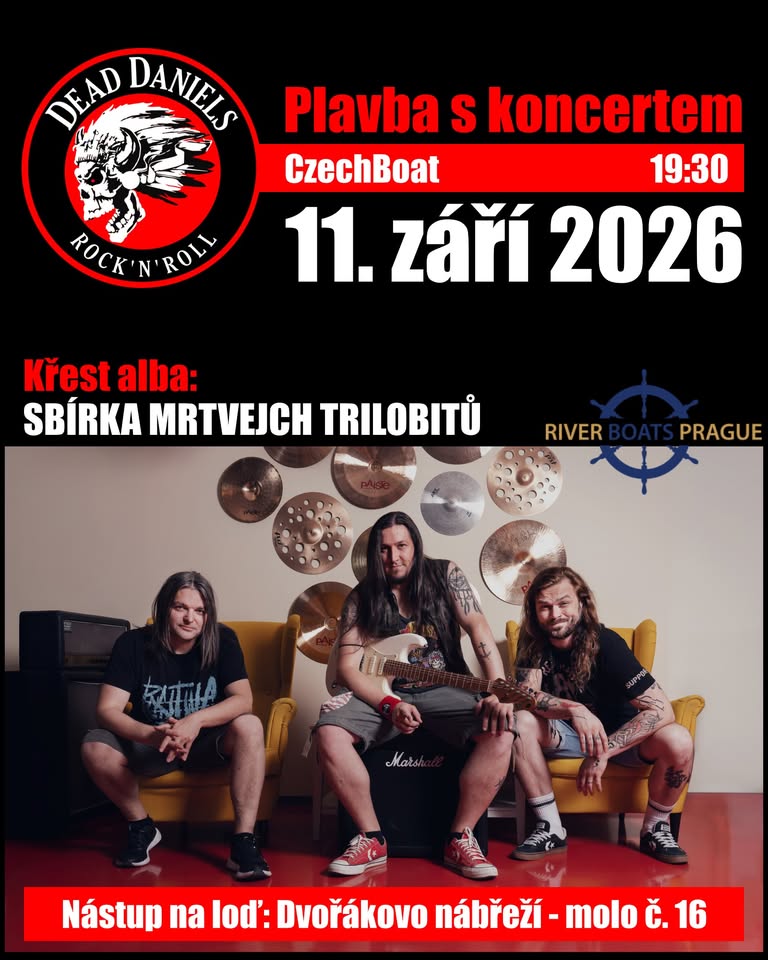 Plavba s koncertem Dead Daniels na lodi CzechBoat