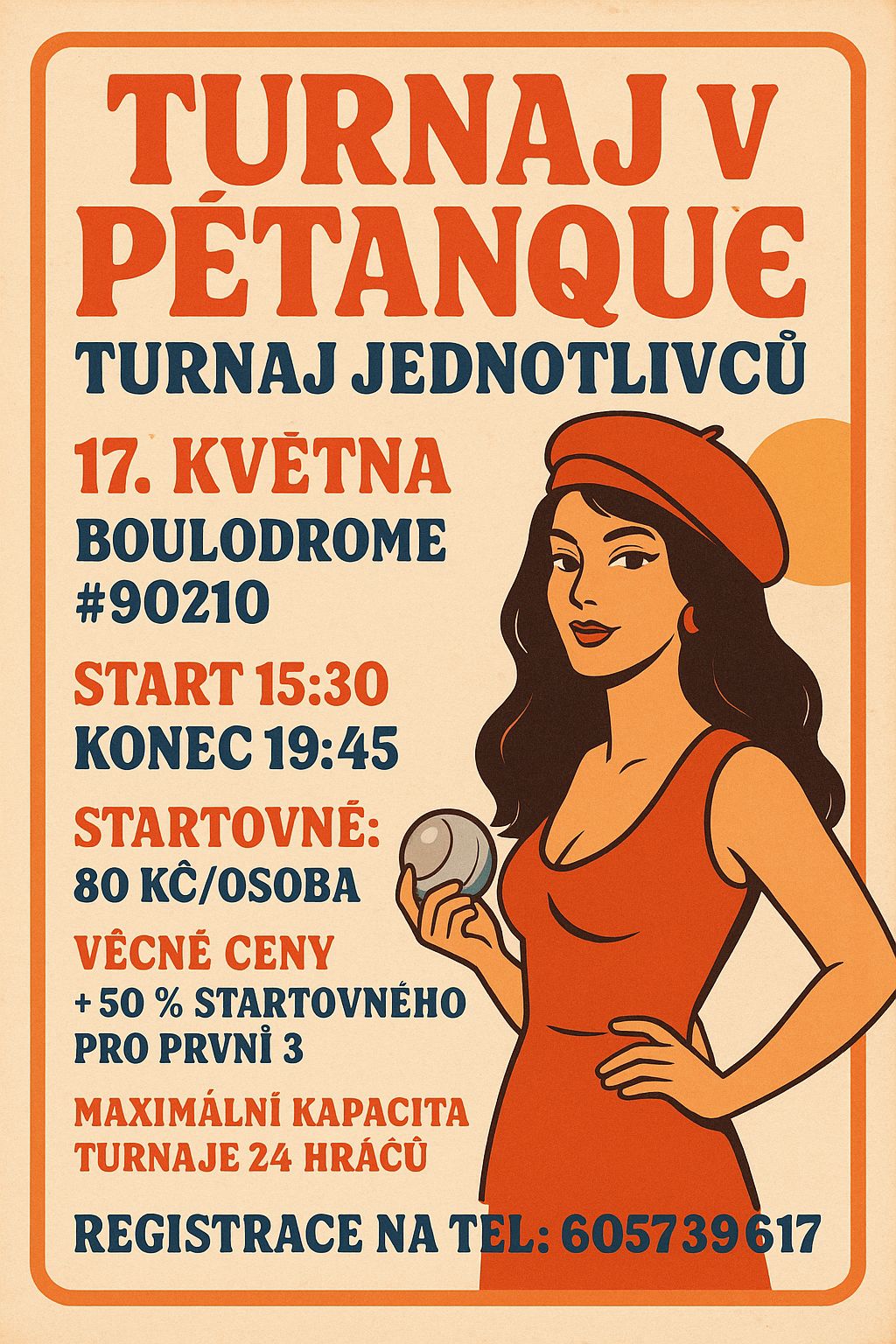 Klubák. Petanque turnaj jednotlivců.