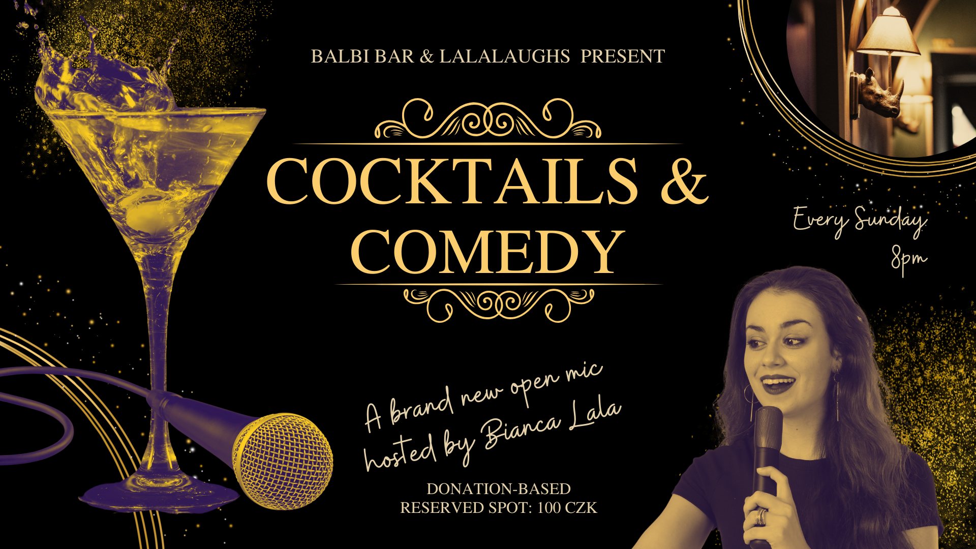 FREE EVENT: Cocktails & Comedy: Experienced Comedians Open Mic