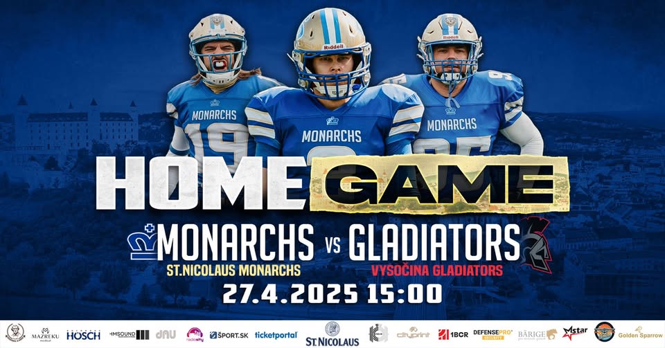 Americký futbal: St. Nicolaus Monarchs vs. Vysočina Gladiators
