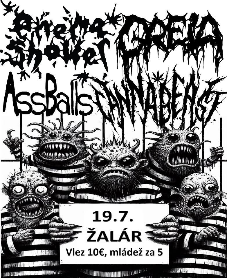 SAUNA v Žalári: ENEMA SHOWER, GREIA, ASSBALLS, CANNABEAST