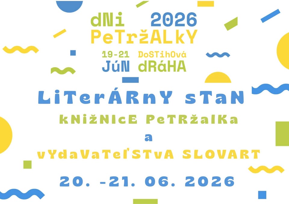 Literárny stan Knižnice Petržalka a vydavateľstva Slovart na Dňoch Petržalky 2026