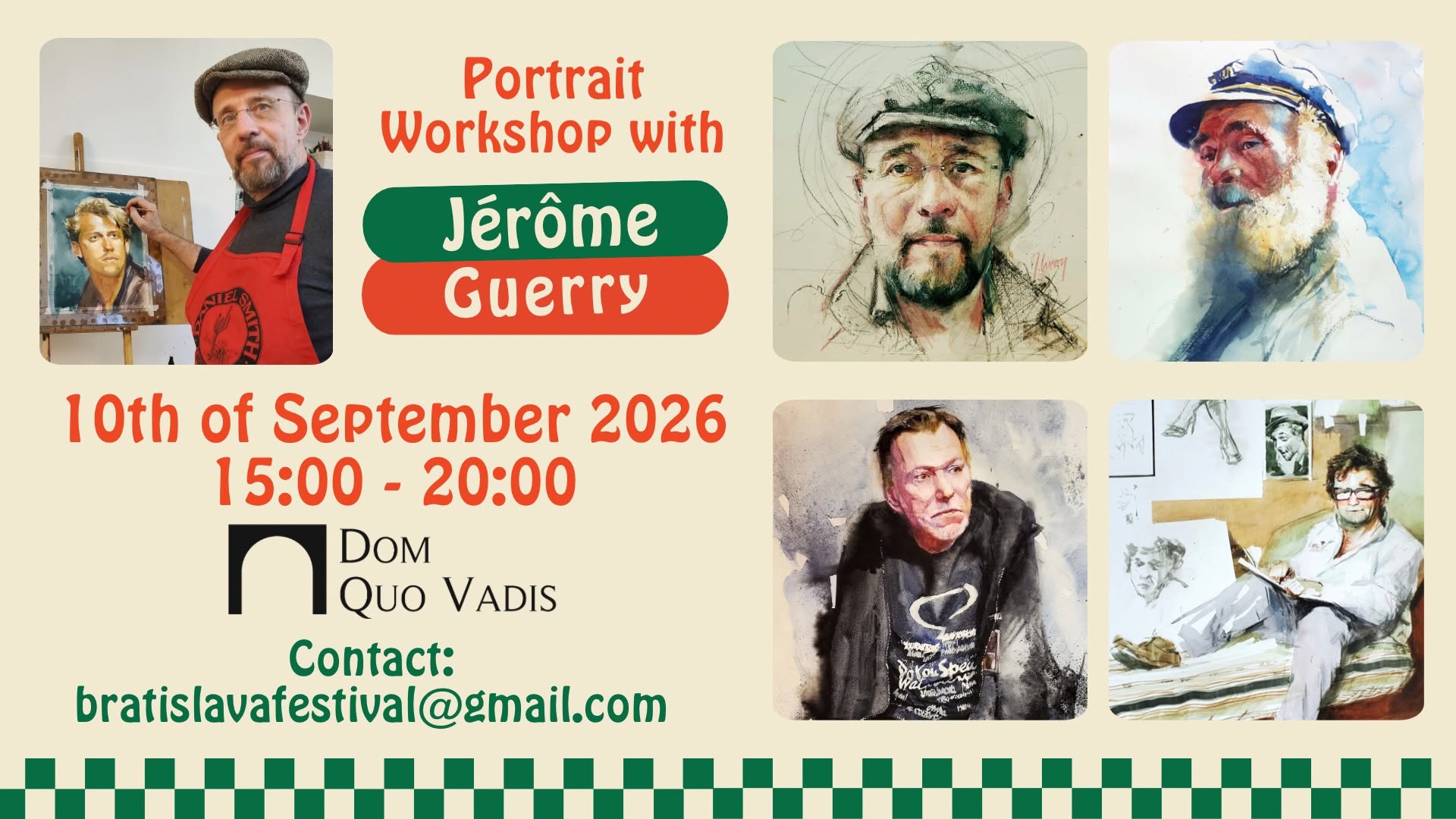 Watercolor painting workshop with Jérôme Guerry