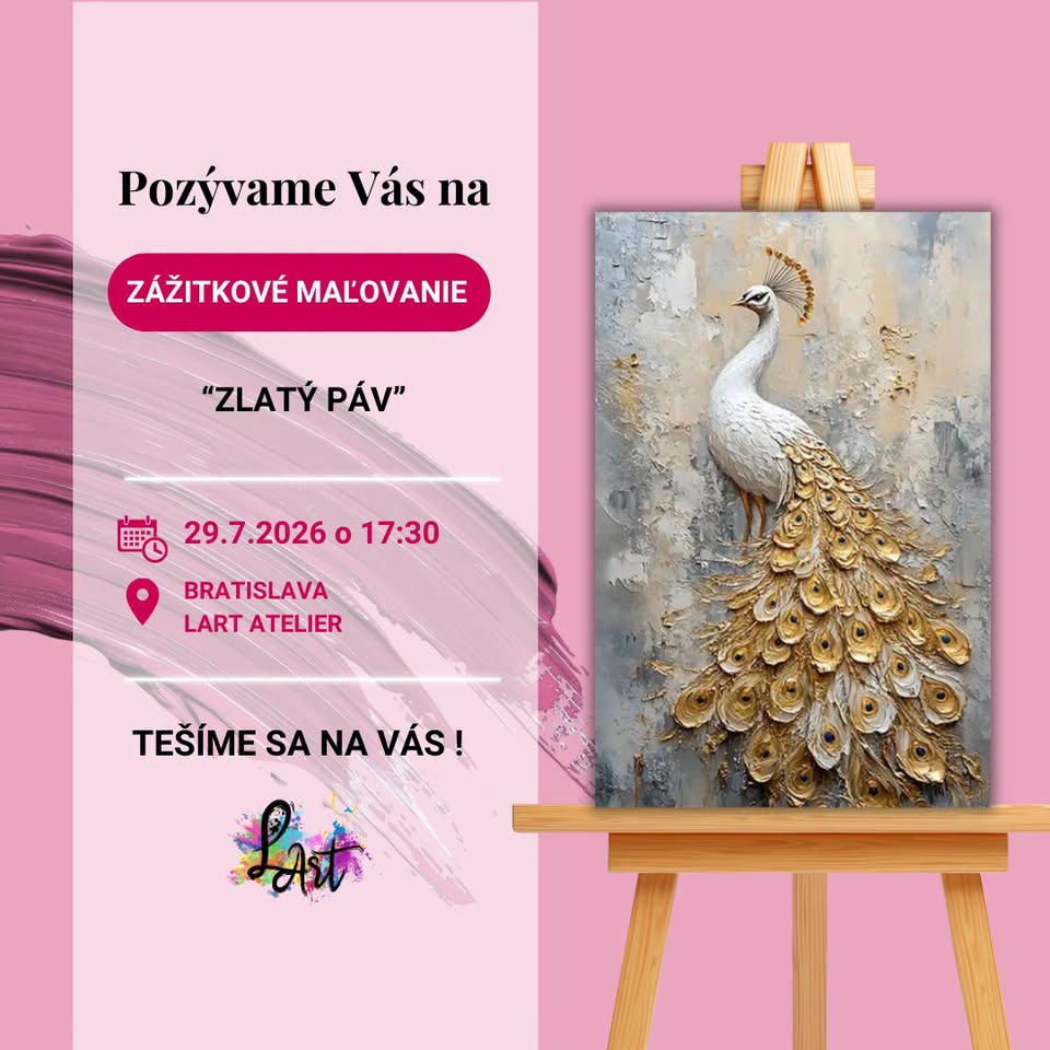 Zážitkové maľovanie- Zlatý páv