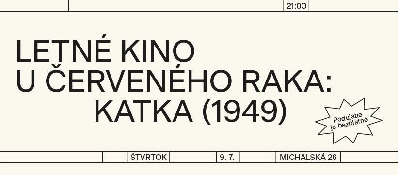 Letné kino U červeného raka: Katka (1949) 🎬