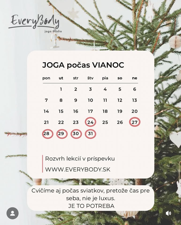 Ranná joga na Štedrý deň